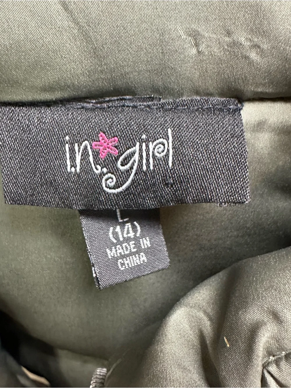 In•Girl Girls' Olive Puffer Vest 🦄